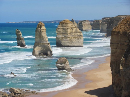 De '12 apostelen': rotsformaties in de staat Victoria aan de zuidkust van Australië.