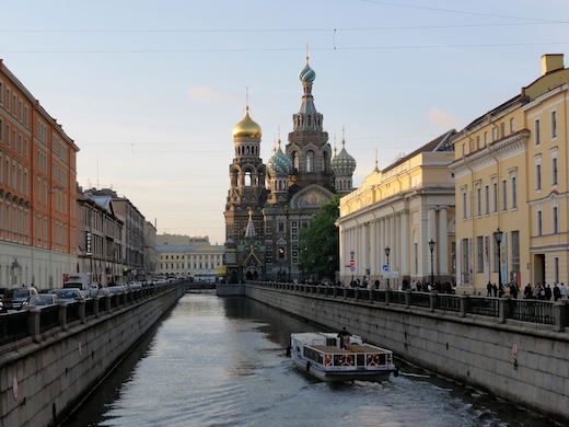 De Kerk van de Verlosser op het Bloed in Sint-Petersburg.