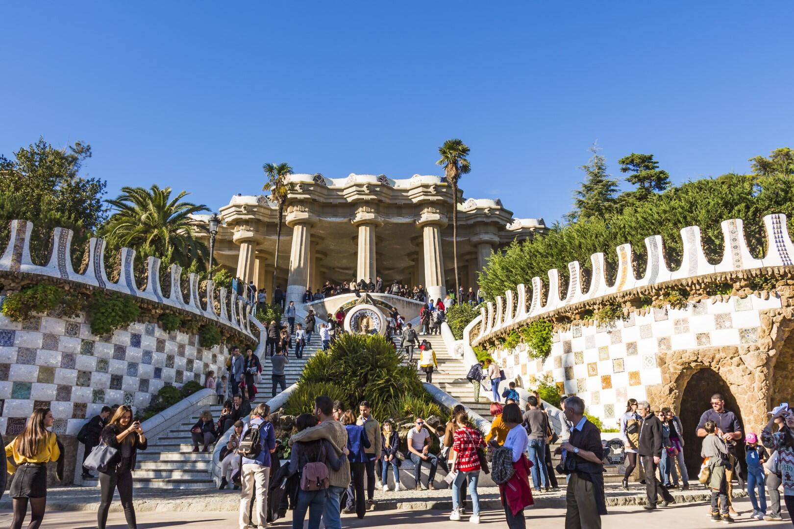 Ingang van Park Güell in Barcelona