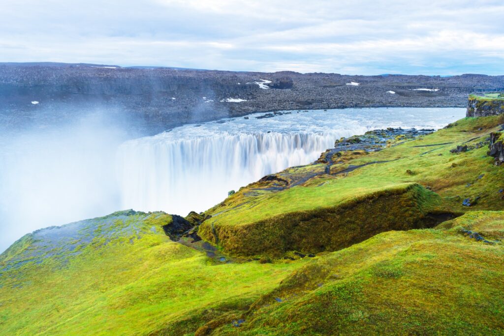 Landschap met waterval Dettifoss