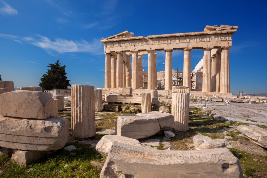 Parthenon tempel op de Akropolis in Athene