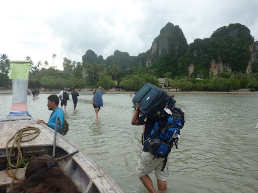 Aankomst op het schiereiland.