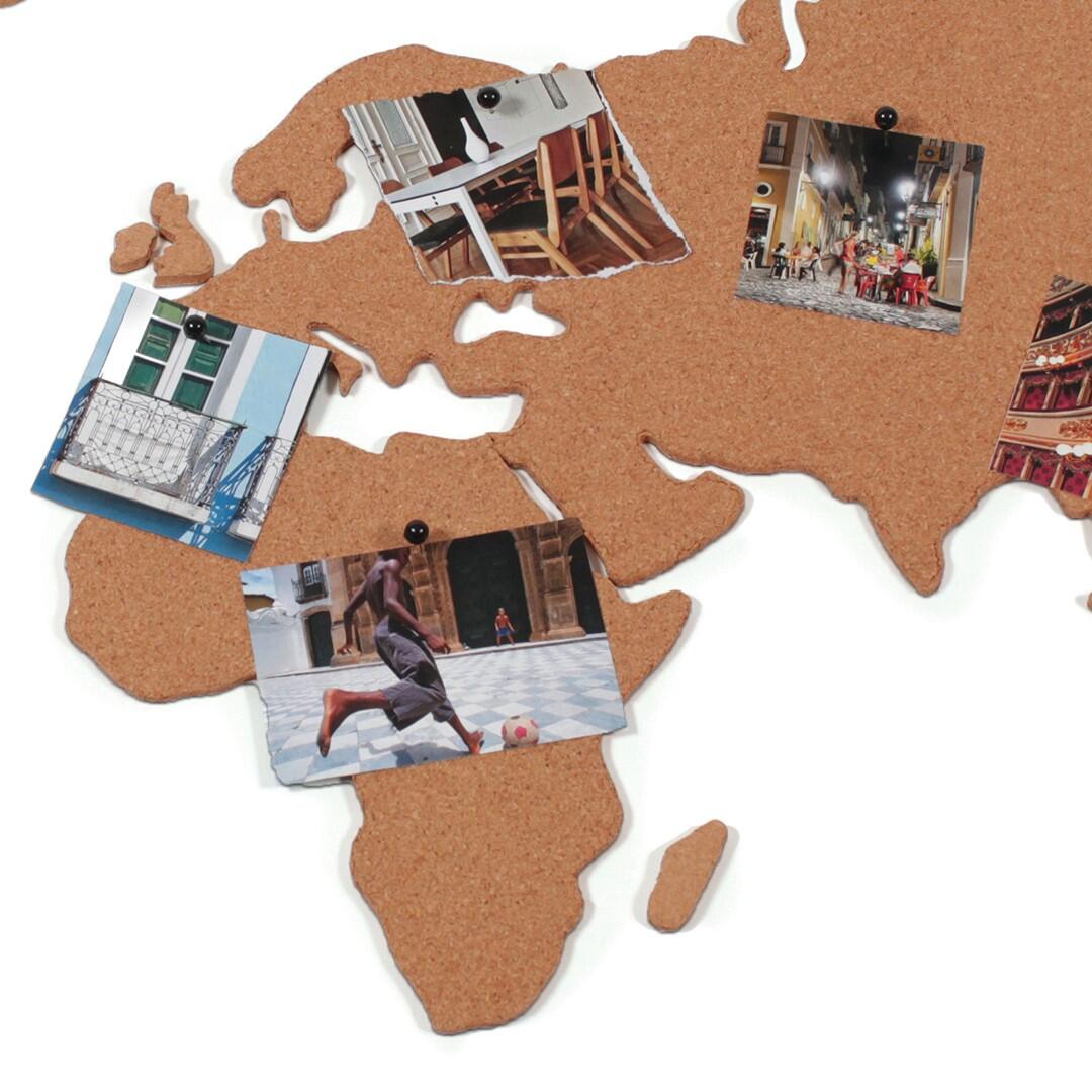 Wereldkaart prikbord