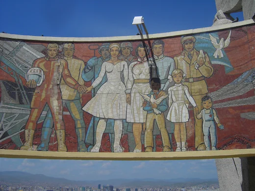Het Zaisan Monument net buiten hoofdstad Ulaanbaatar.